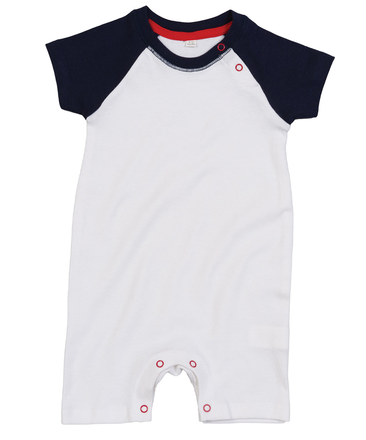 Bodysuits - Baby Baseball Sparkdräkt Organic White Navy Red