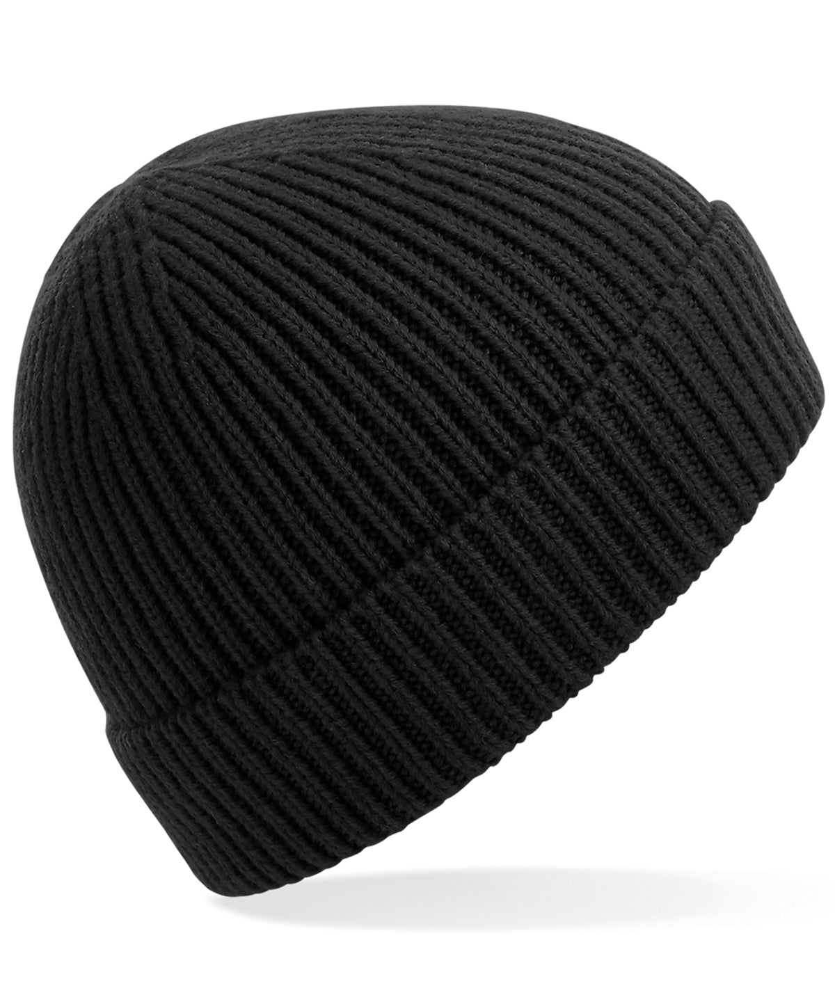 Beanies - Ribbad Mössa Black One size