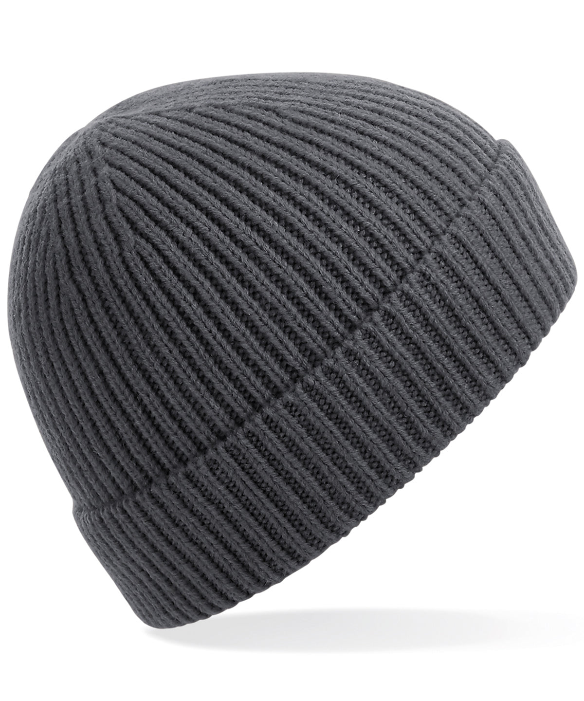 Beanies - Ribbad Mössa Graphite Grey One size