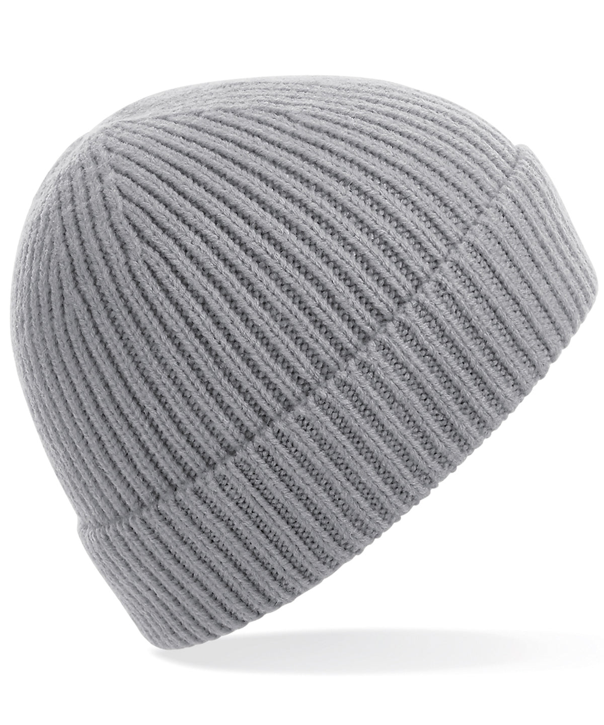 Beanies - Ribbad Mössa Light Grey One size