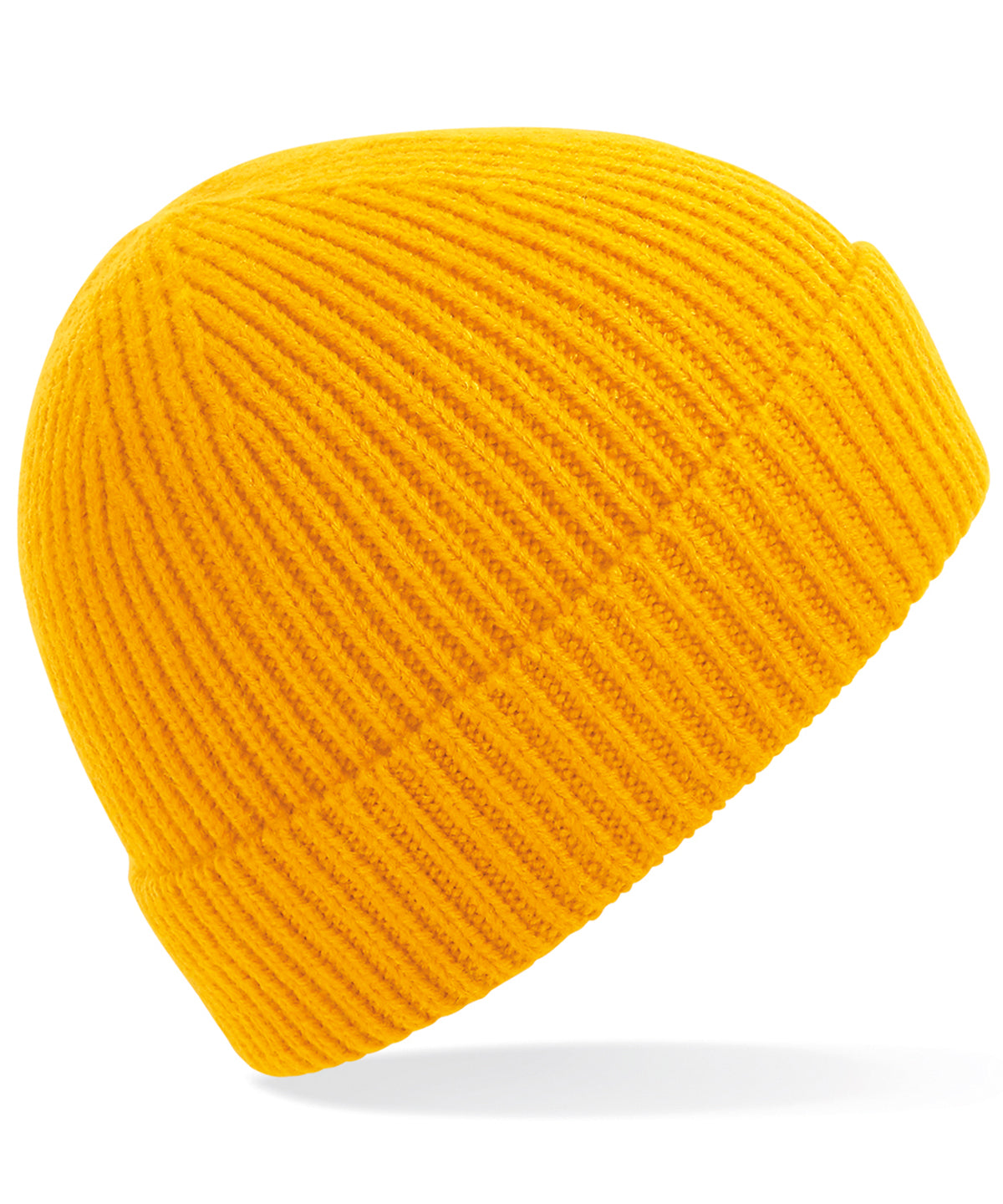 Beanies - Ribbad Mössa Sun Yellow One size