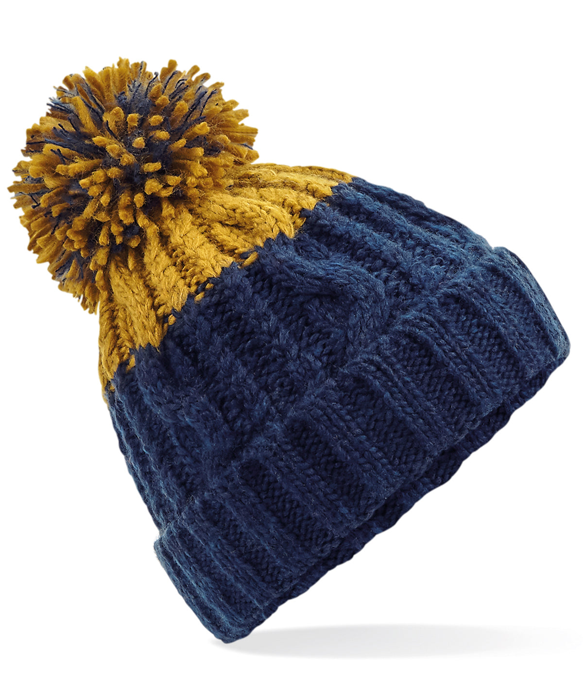 Beanies - Apres beanie Oxford Navy Mustard One size