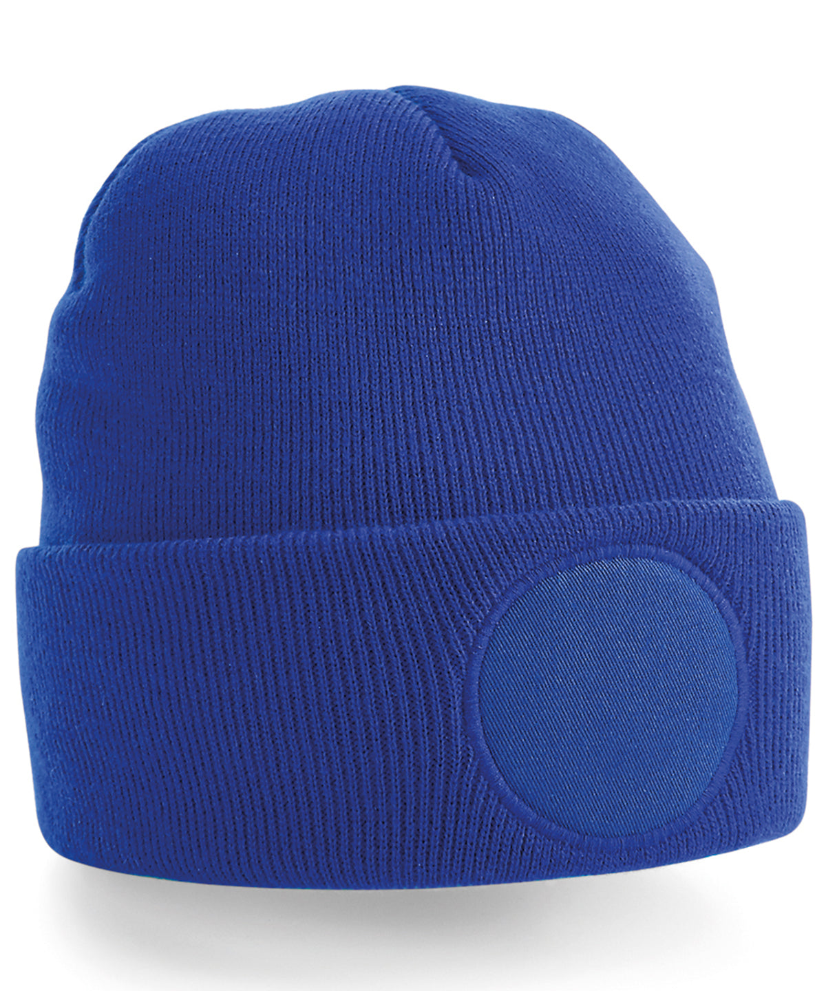 Beanies - Cirkulär patch mössa Bright Royal One size