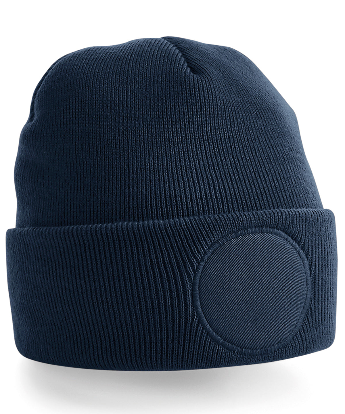 Beanies - Cirkulär patch mössa French Navy One size