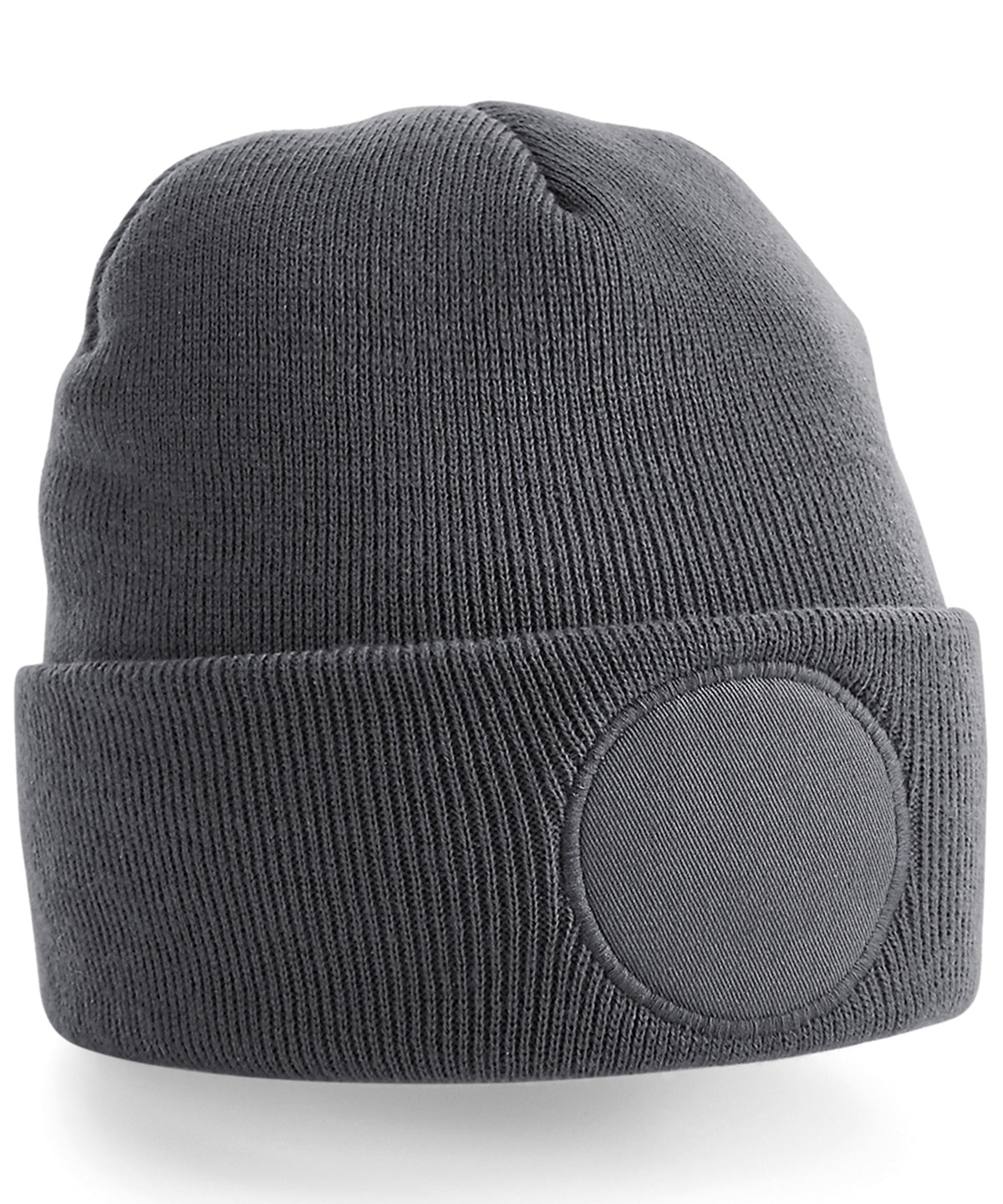 Beanies - Cirkulär patch mössa Graphite Grey One size