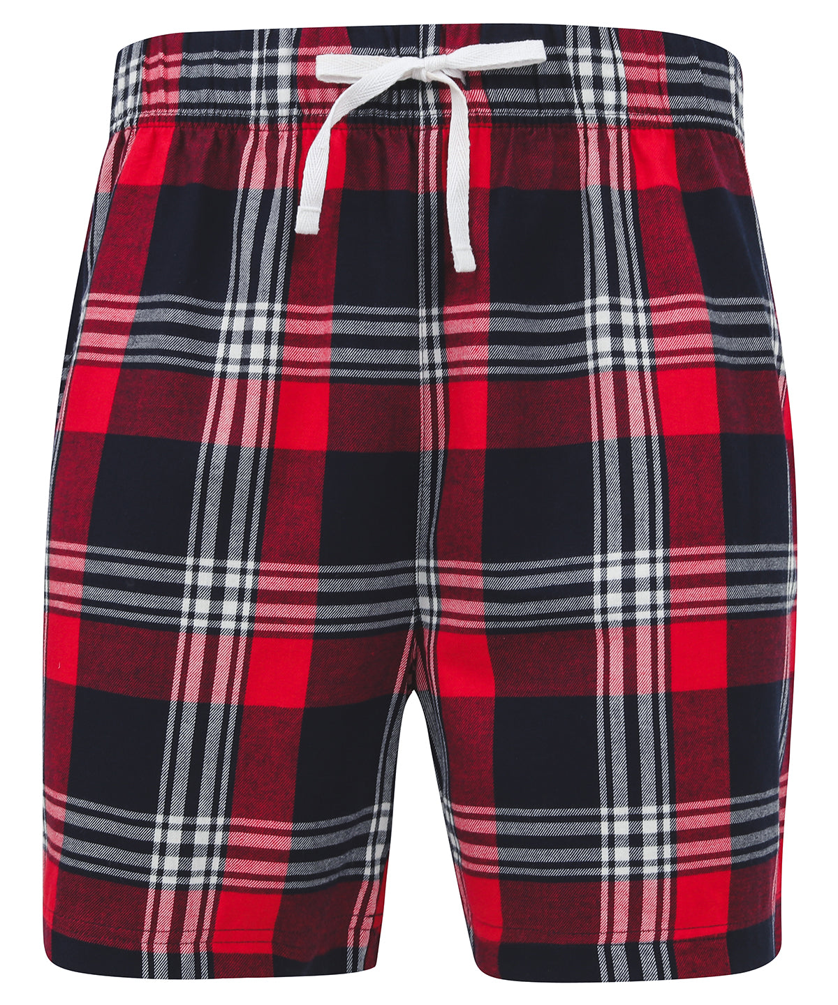 Shorts - Tartan Lounge Shorts för Herrar Red Navy Check