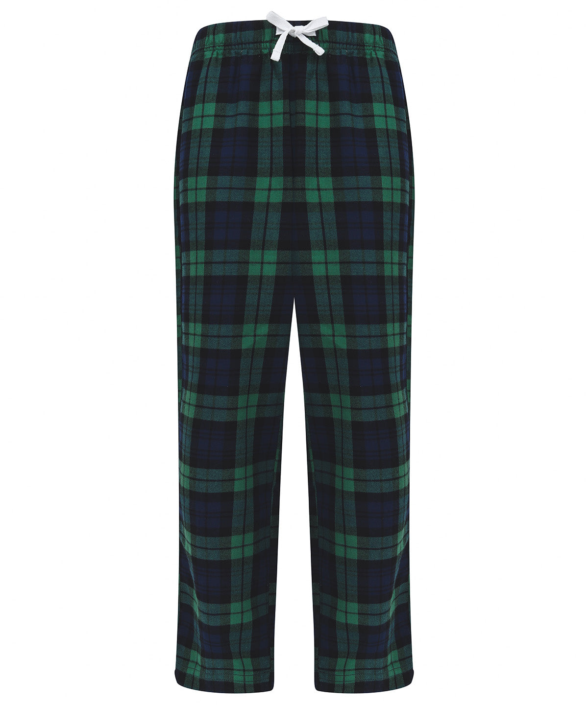 Loungewear Bottoms - Bekväma Tartan Loungebyxor för Barn Navy Green Check