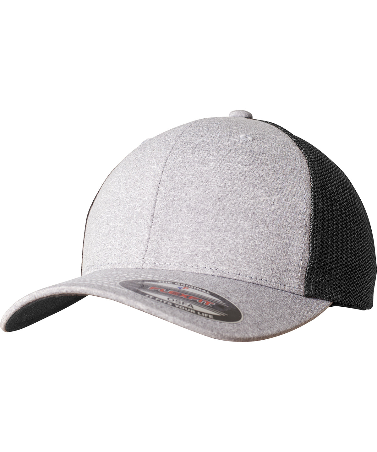 Caps - Flexfit Melange Mesh Hatt Heather Black One size