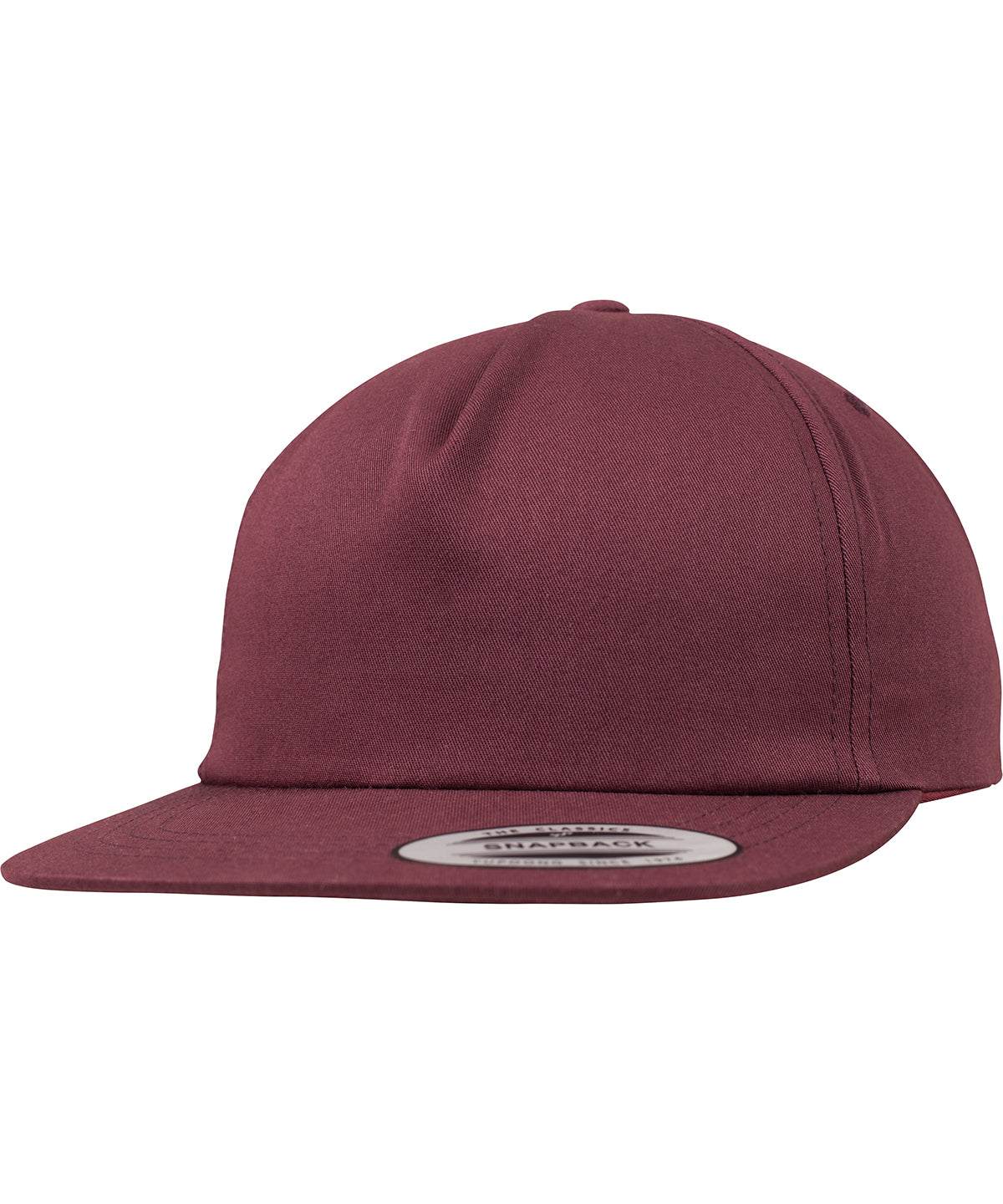 Caps - Ostrukturerad 5-panel Snapback Maroon One size