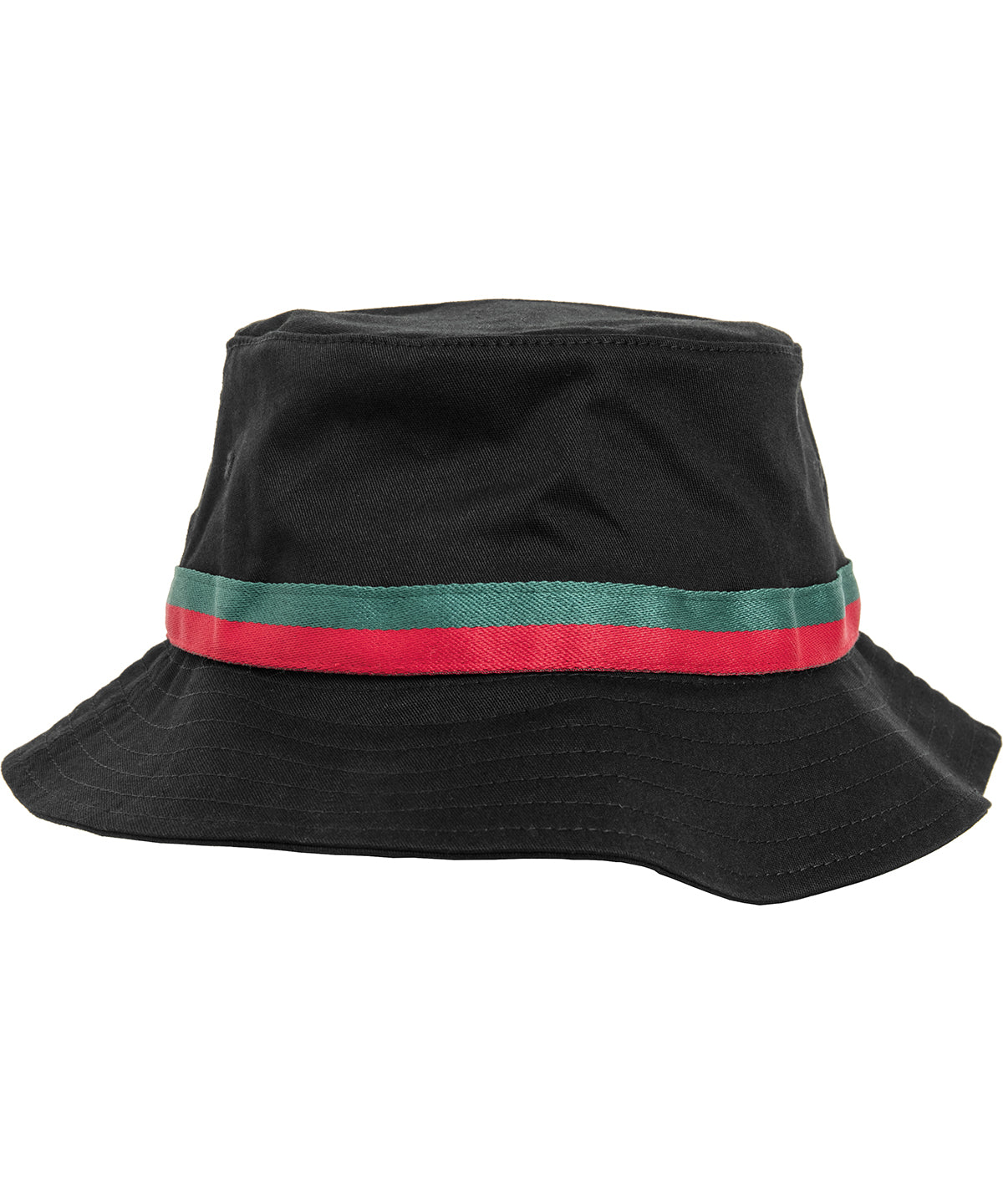 Hats - Randig Bucket Hat Black Fire Red Green One size