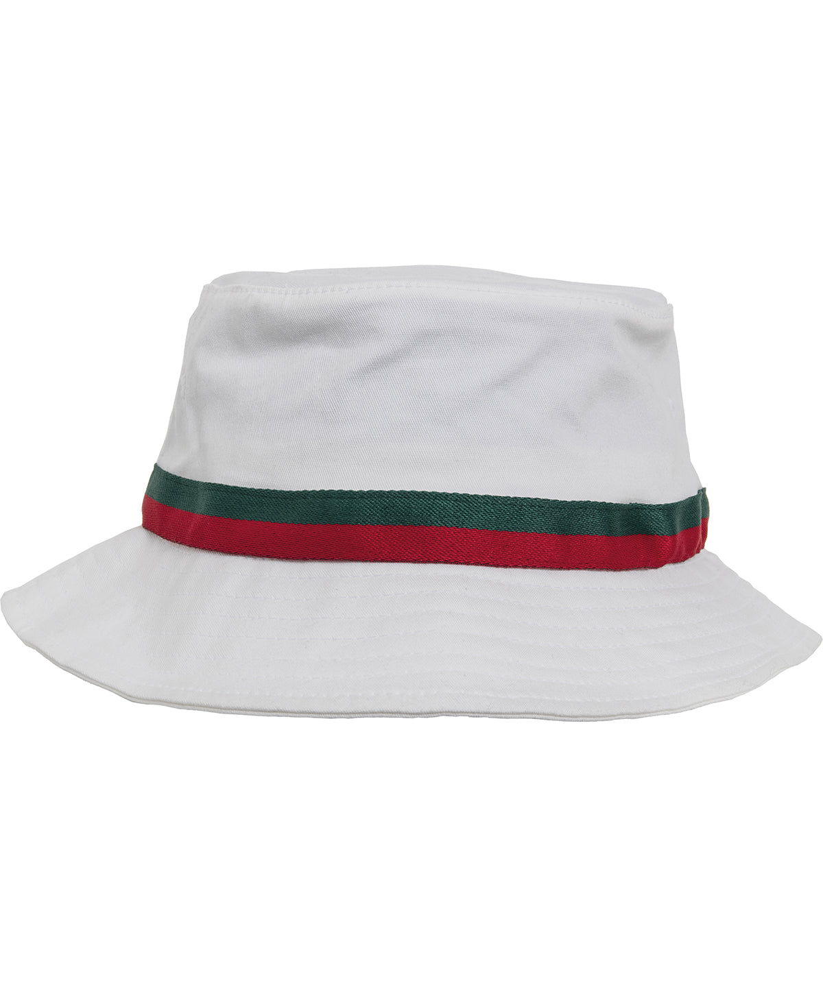 Hats - Randig Bucket Hat White Fire Red Green One size