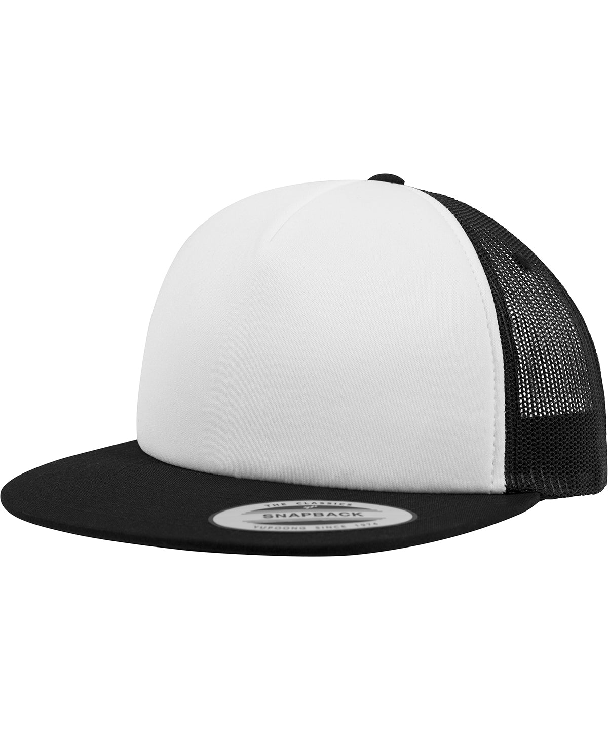 Caps - Klassisk truckerkeps i skum Black White Black One size