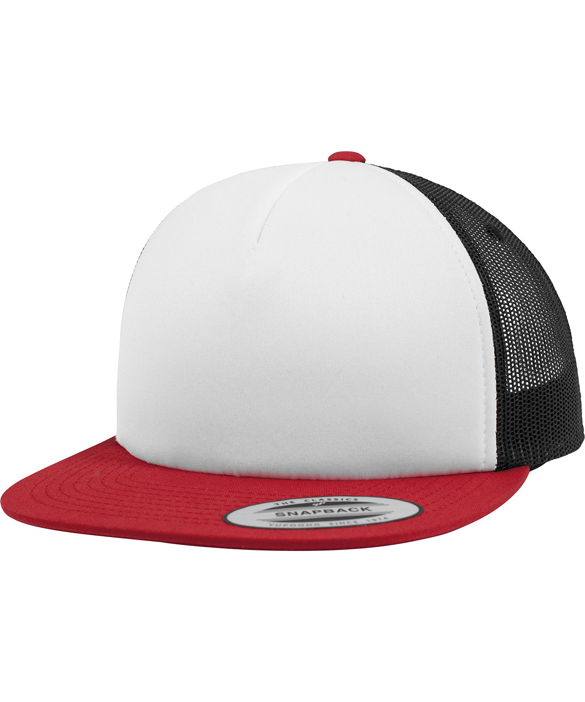 Caps - Klassisk truckerkeps i skum Red White Black One size