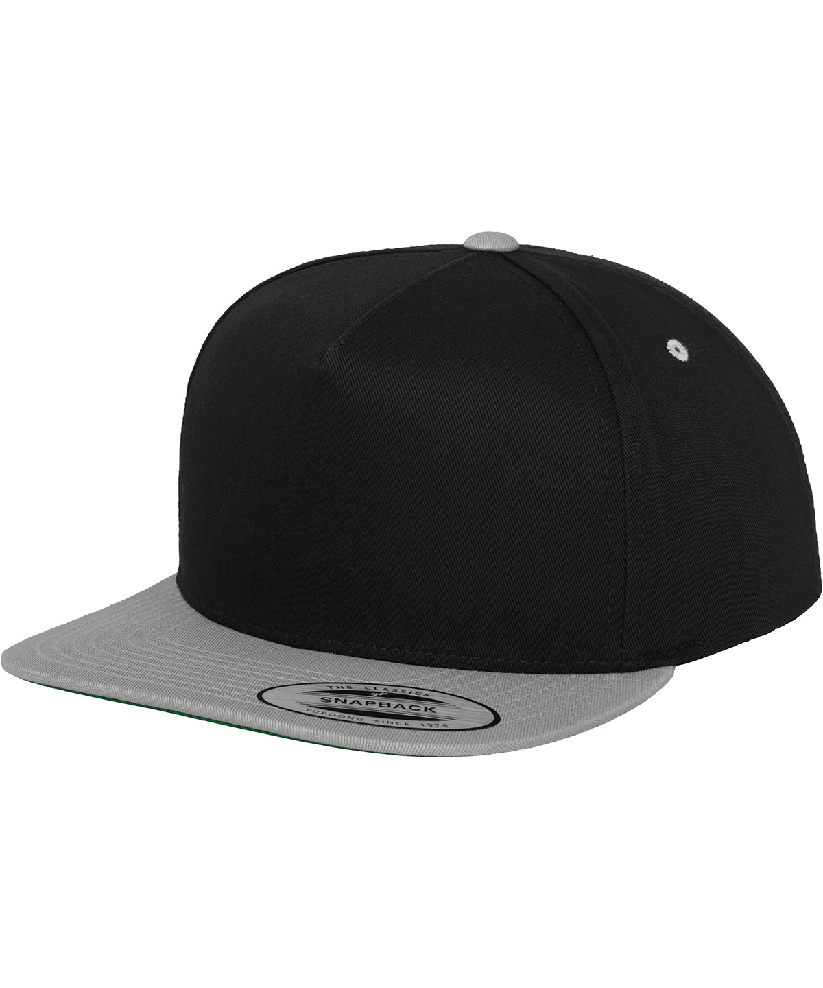 Caps - Klassisk 5-panel Snapback Keps Black Silver One size