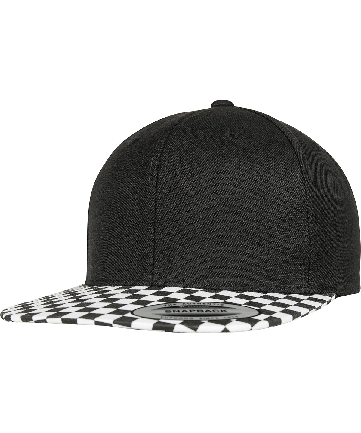 Caps - Rutig snapback med patenterad stängning Black White One size