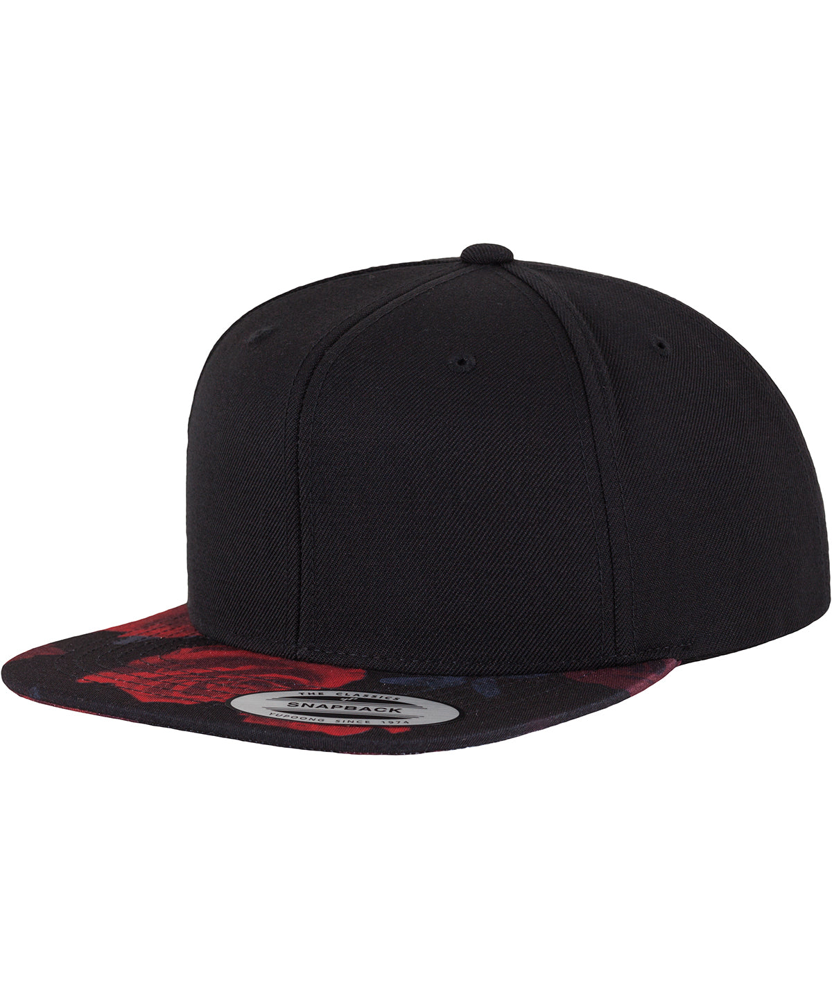 Caps - Roses Snapback Black Red One size