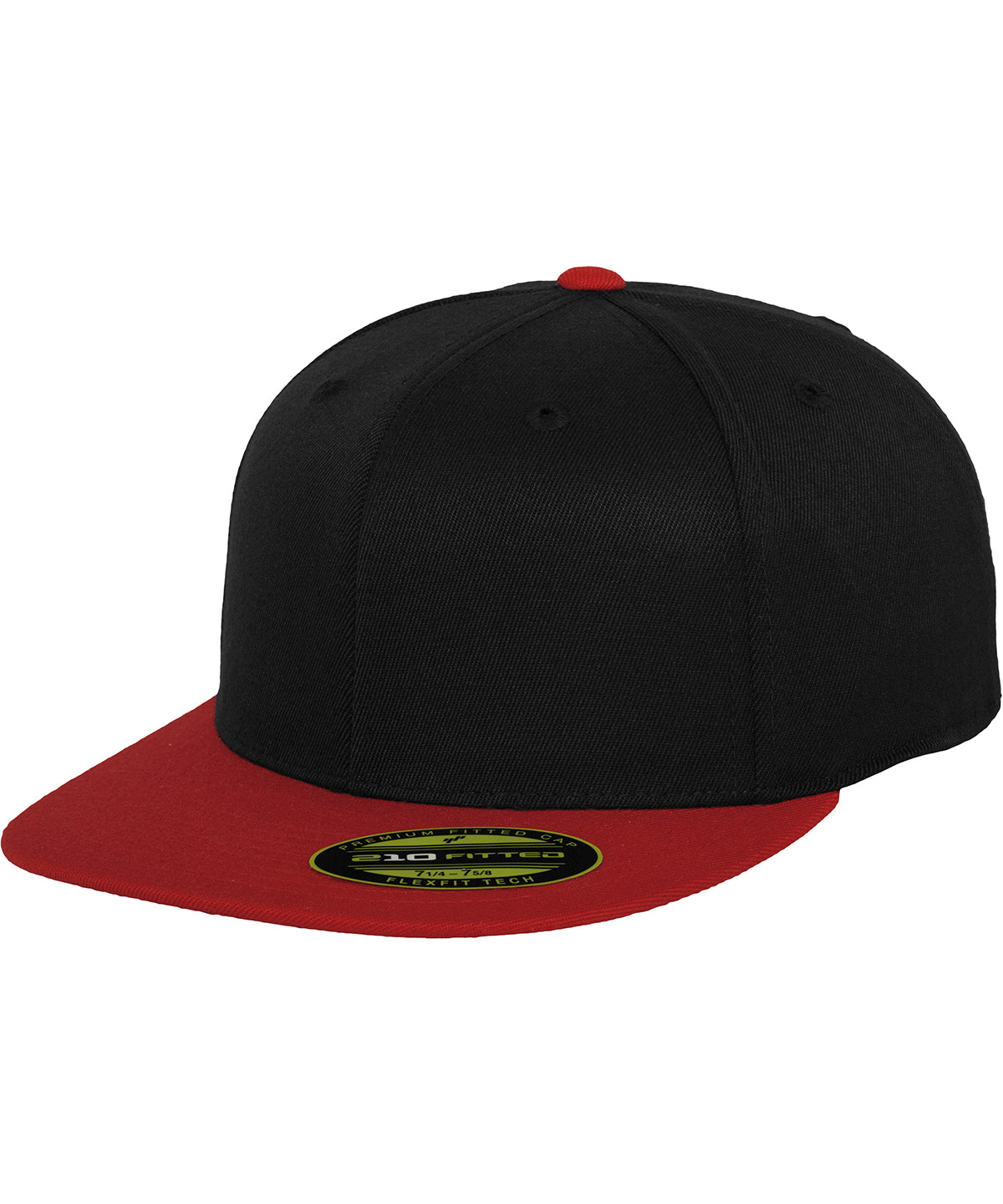 Caps - Premium 210 Fitted 2-Tone Kaps Black Red