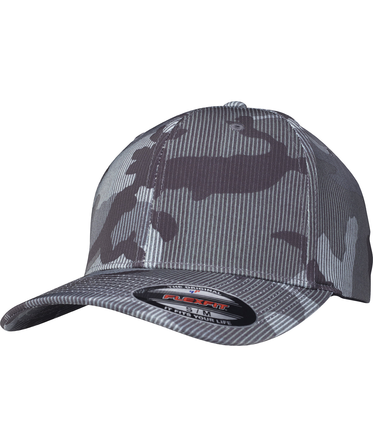 Caps - Flexfit Kamouflagekeps med Randmönster Dark Camo