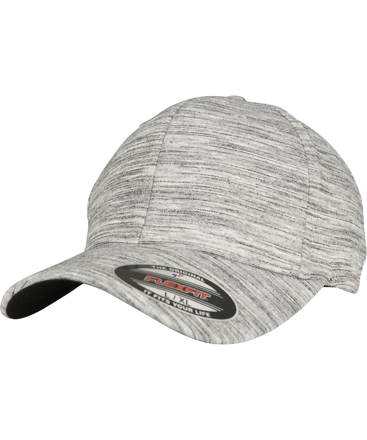 Caps - Stripes melange Flexfit Black Heather Grey