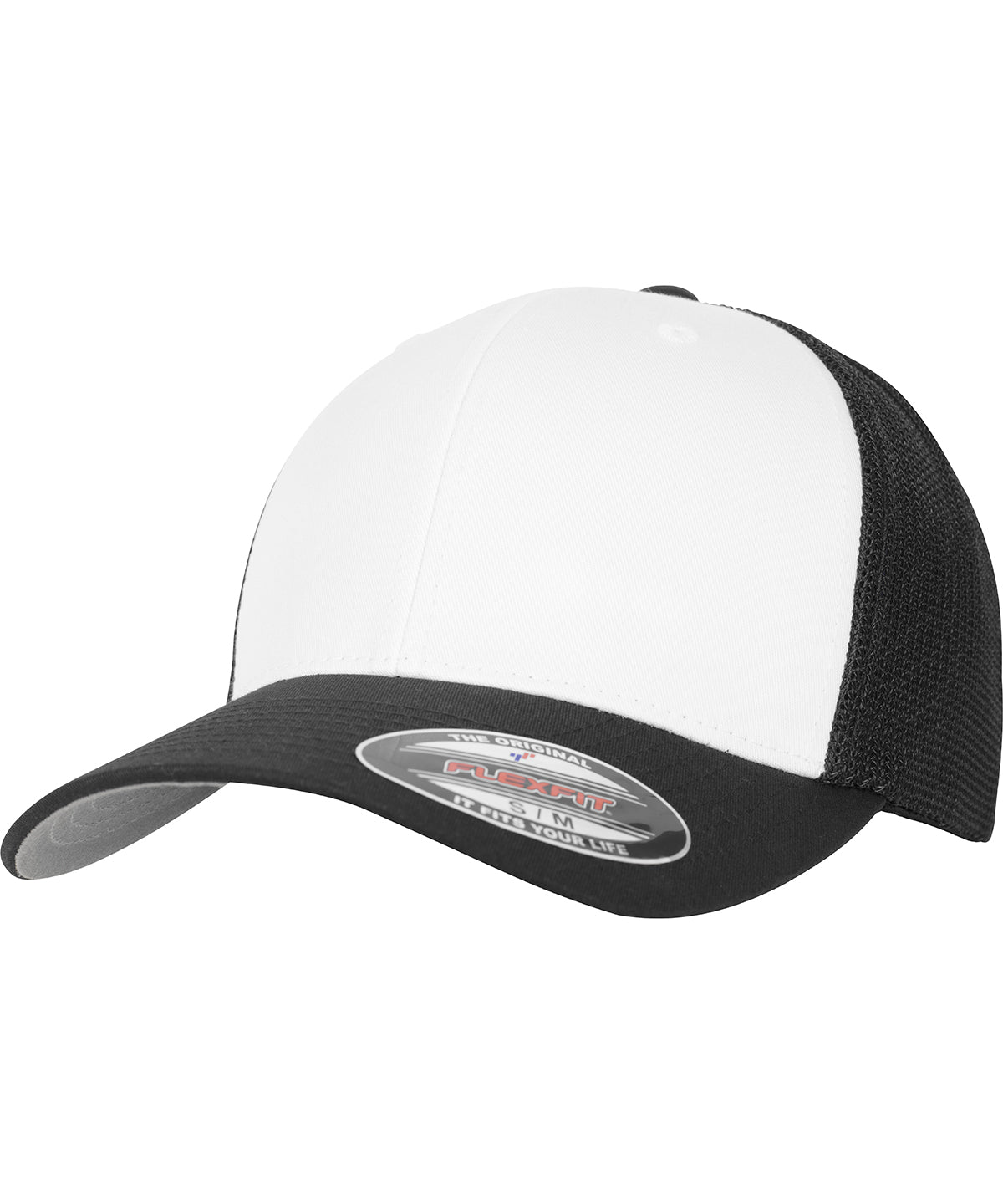 Caps - Flexfit Mesh Keps Black White Black