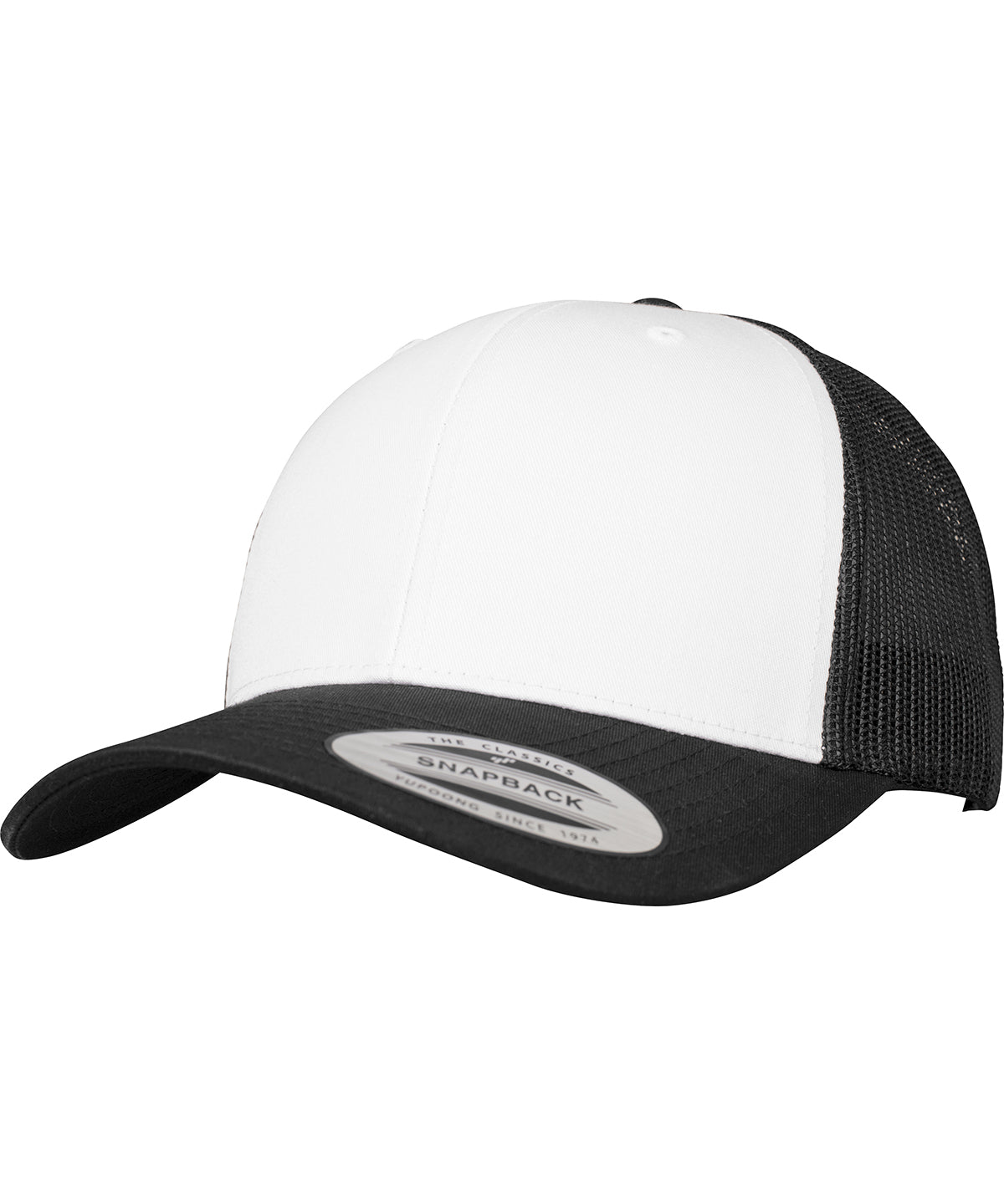 Caps - Retro trucker keps som är justerbar och stilsäker Black White Black One size