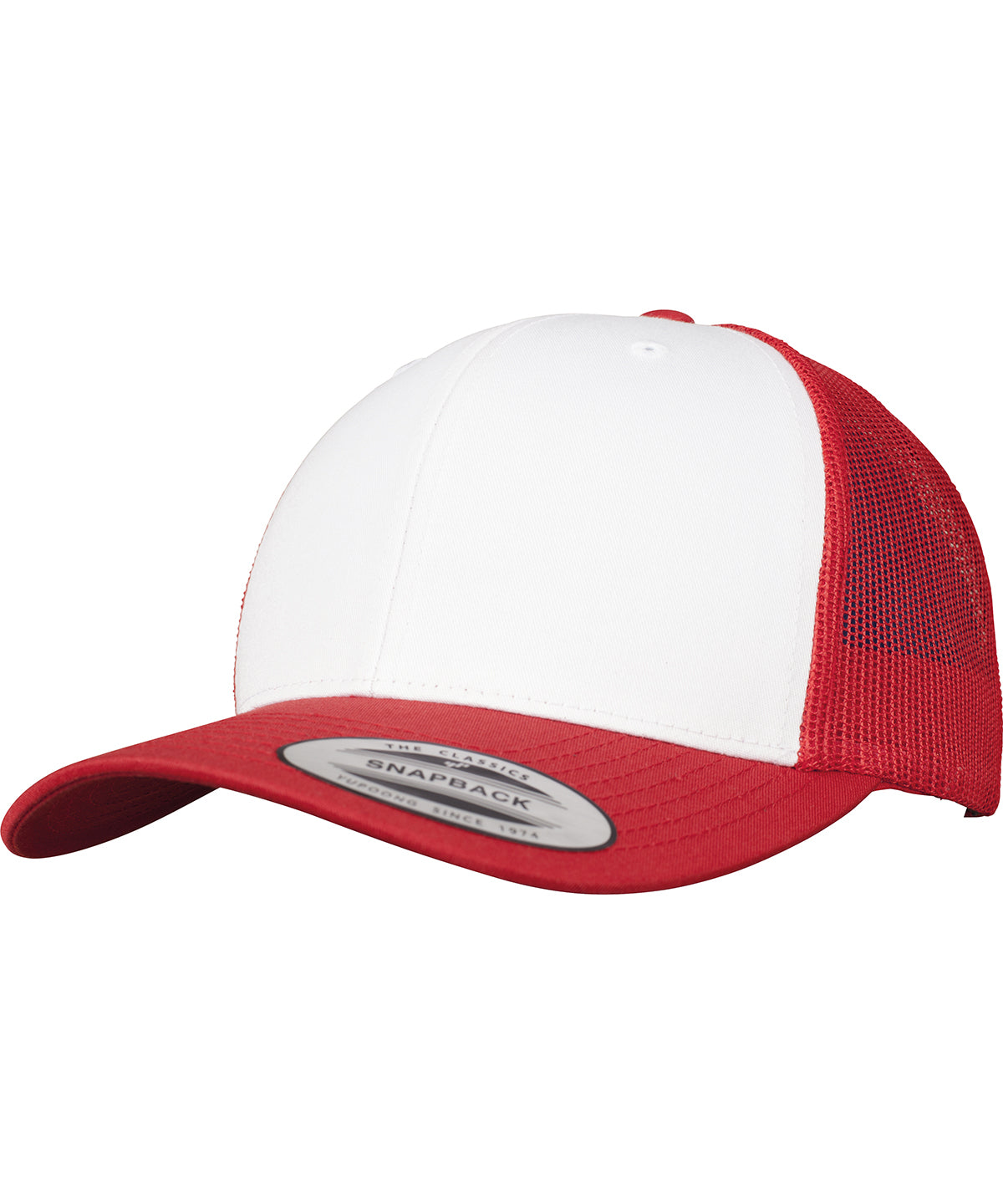 Caps - Retro trucker keps som är justerbar och stilsäker Red White Red One size