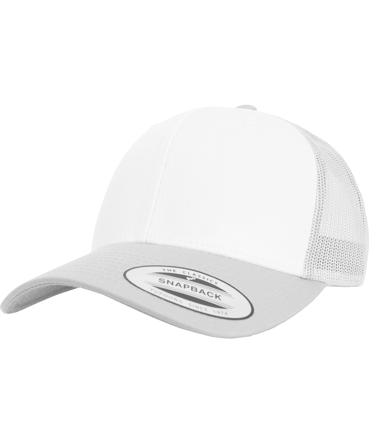 Caps - Retro trucker keps som är justerbar och stilsäker Silver White Silver One size