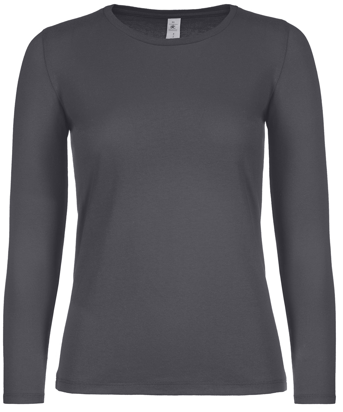 T-Shirts - Black* - B&C #E150 long sleeve /women Dark Grå