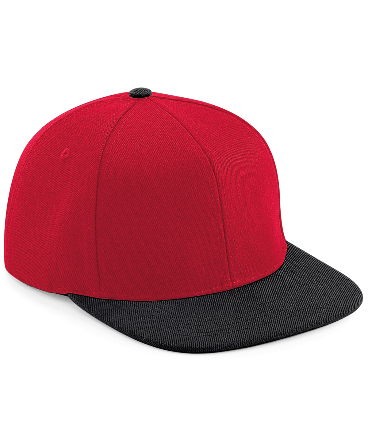 Caps - Tidlös platt skärm 6-panel snapback Classic Red Black One size