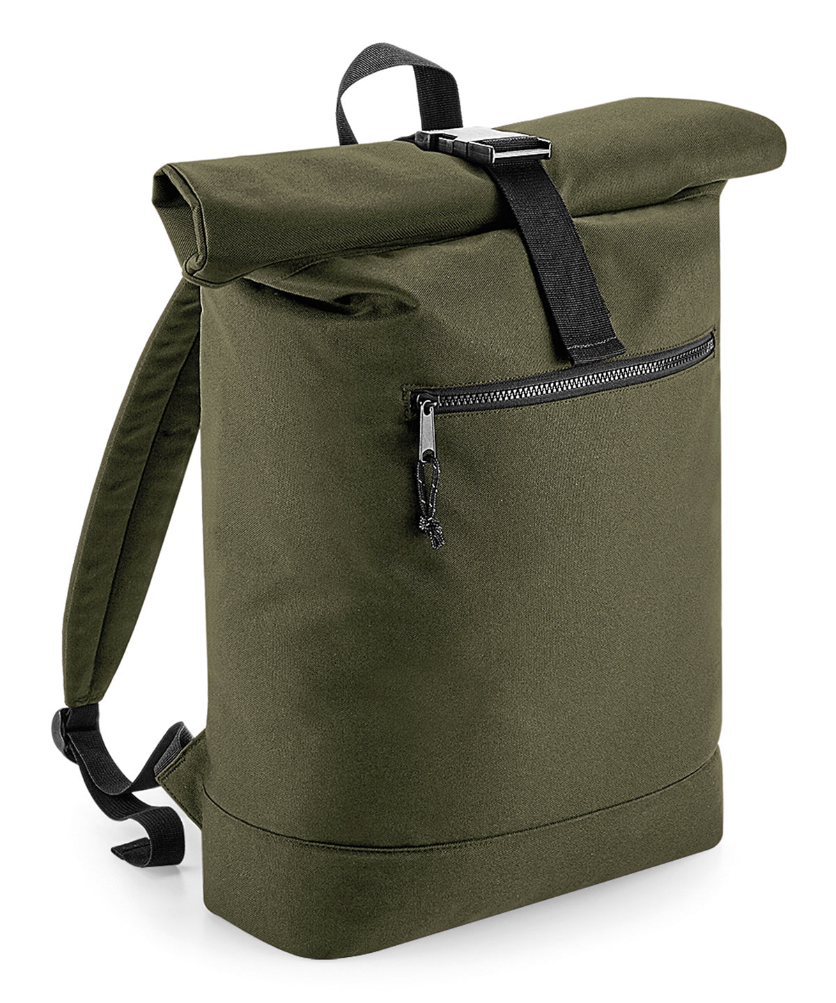 Bags - Återvunnen Rulltopp Ryggsäck Military Green One size