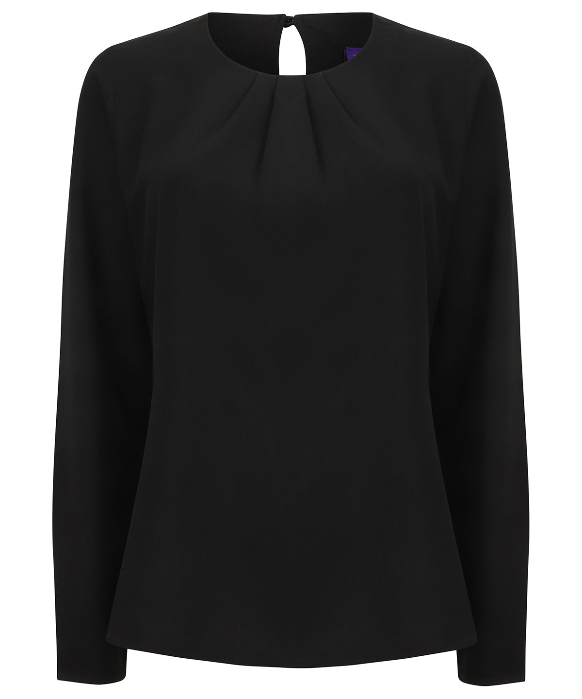 Blouses - Elegant damblus med plisserade detaljer Black