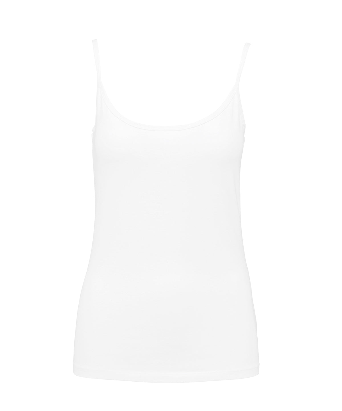 Vests - Elegant tanktop med smala axelband White