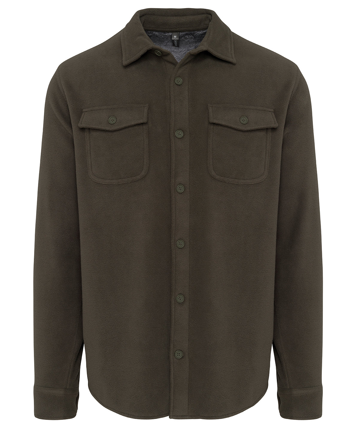 Shirts - Sherpa-fodrad fleece överskjorta Dark Khaki Storm Grey