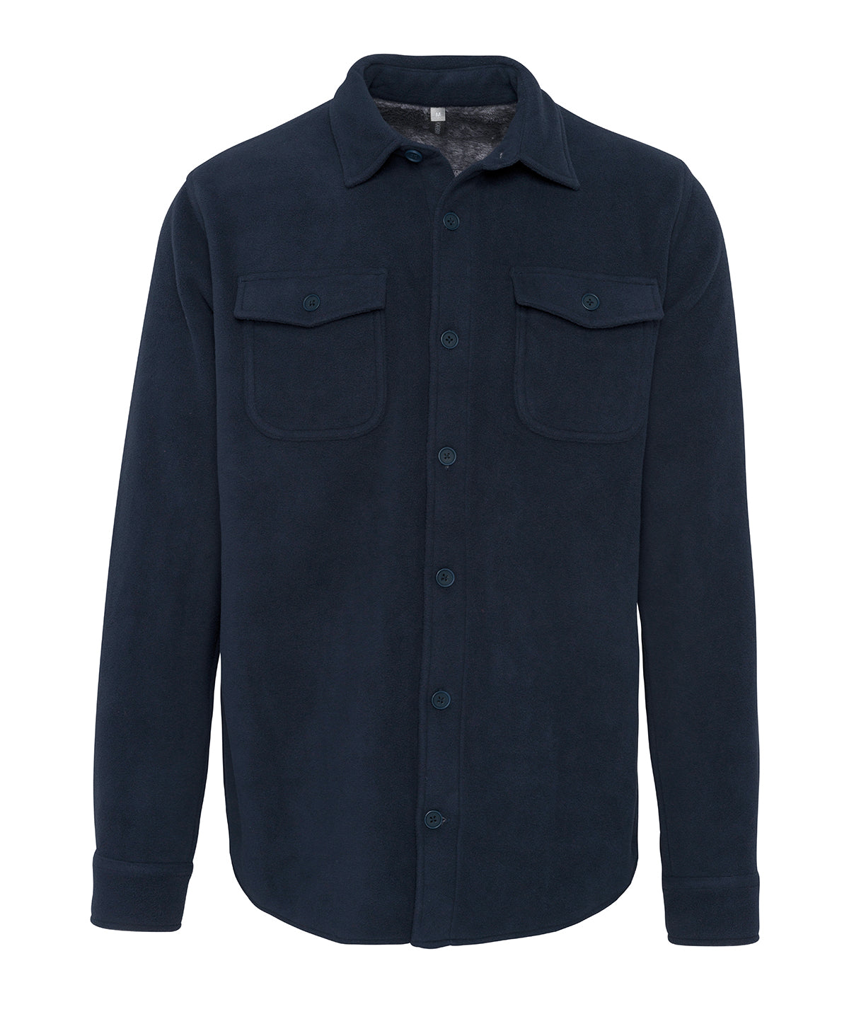 Shirts - Sherpa-fodrad fleece överskjorta Navy Storm Grey