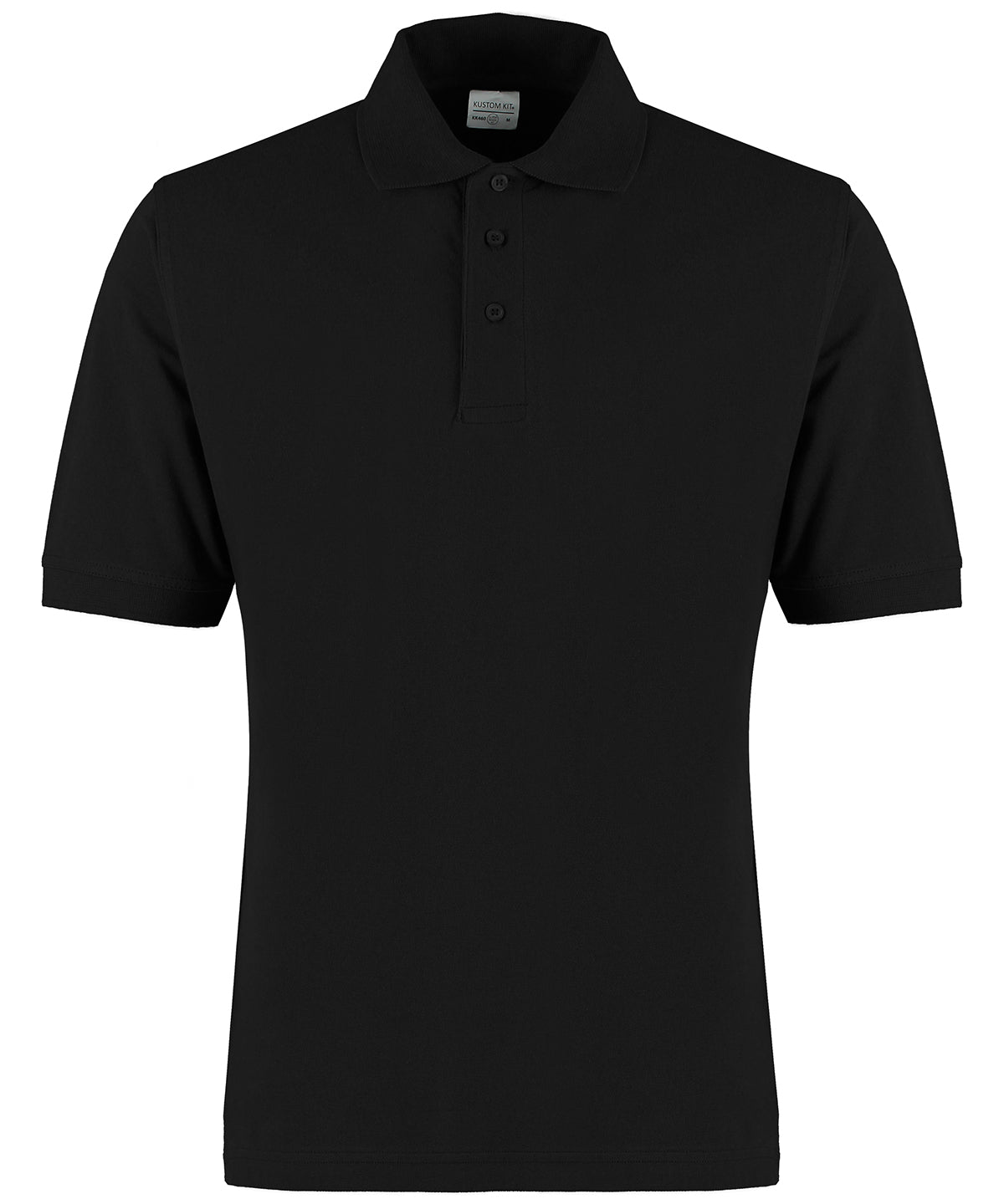 Polos - Klassisk Passform Bomullspiké med Superwash 60 Black