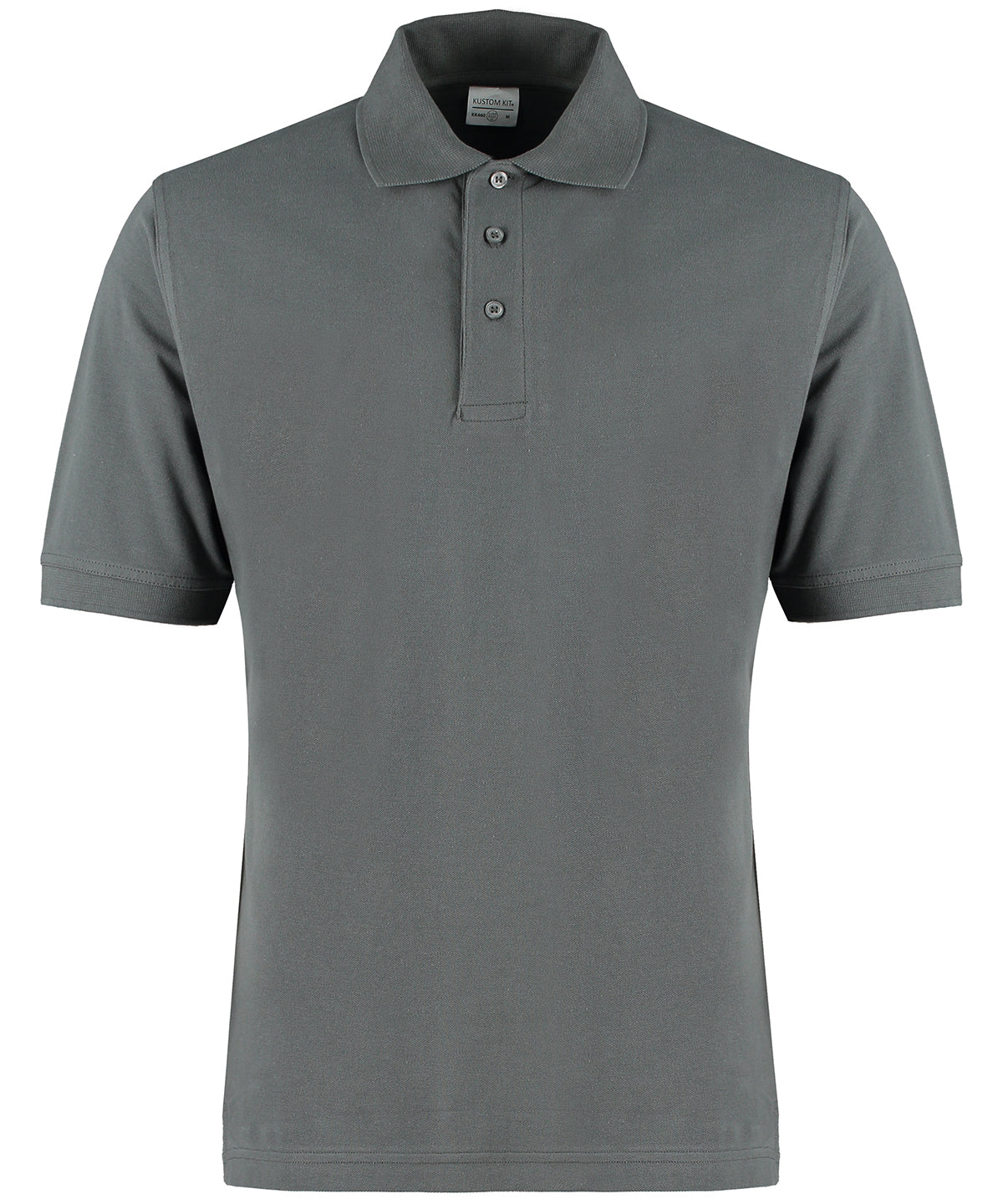 Polos - Klassisk Passform Bomullspiké med Superwash 60 Dark Grey