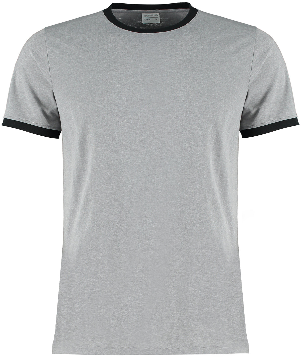 T-Shirts - Stilren och Bekväm T-shirt för Herrar Light Grey Marl Black