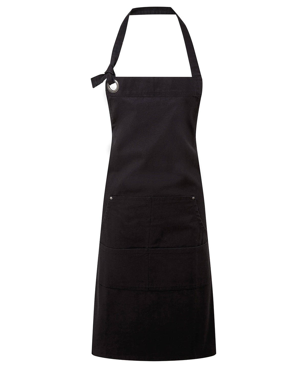 Aprons - Calibre tung bomullscanvas förkläde med fickor Black One size