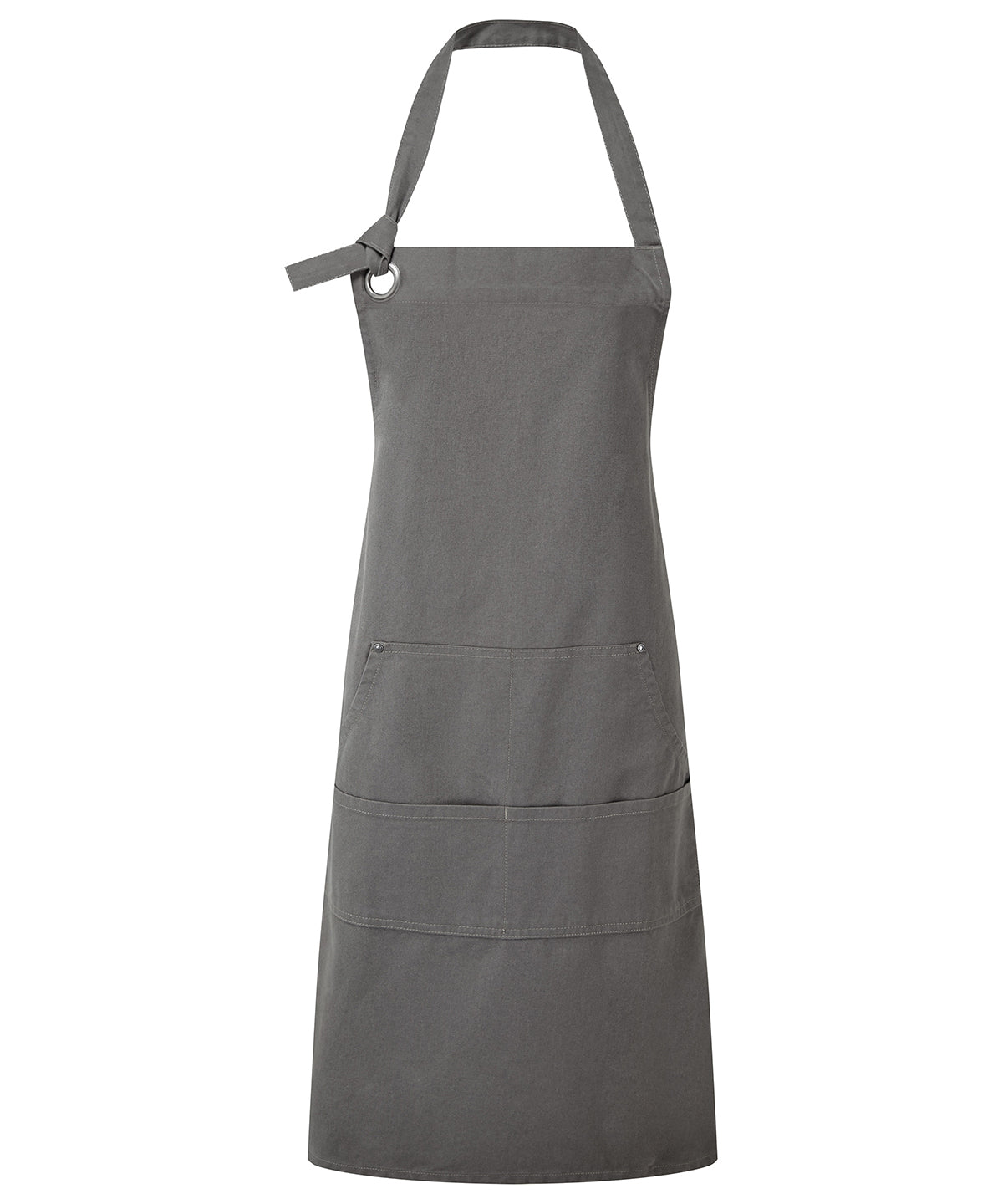 Aprons - Calibre tung bomullscanvas förkläde med fickor Dark Grey One size