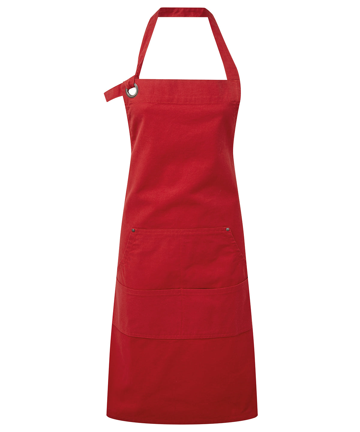 Aprons - Calibre tung bomullscanvas förkläde med fickor Red One size