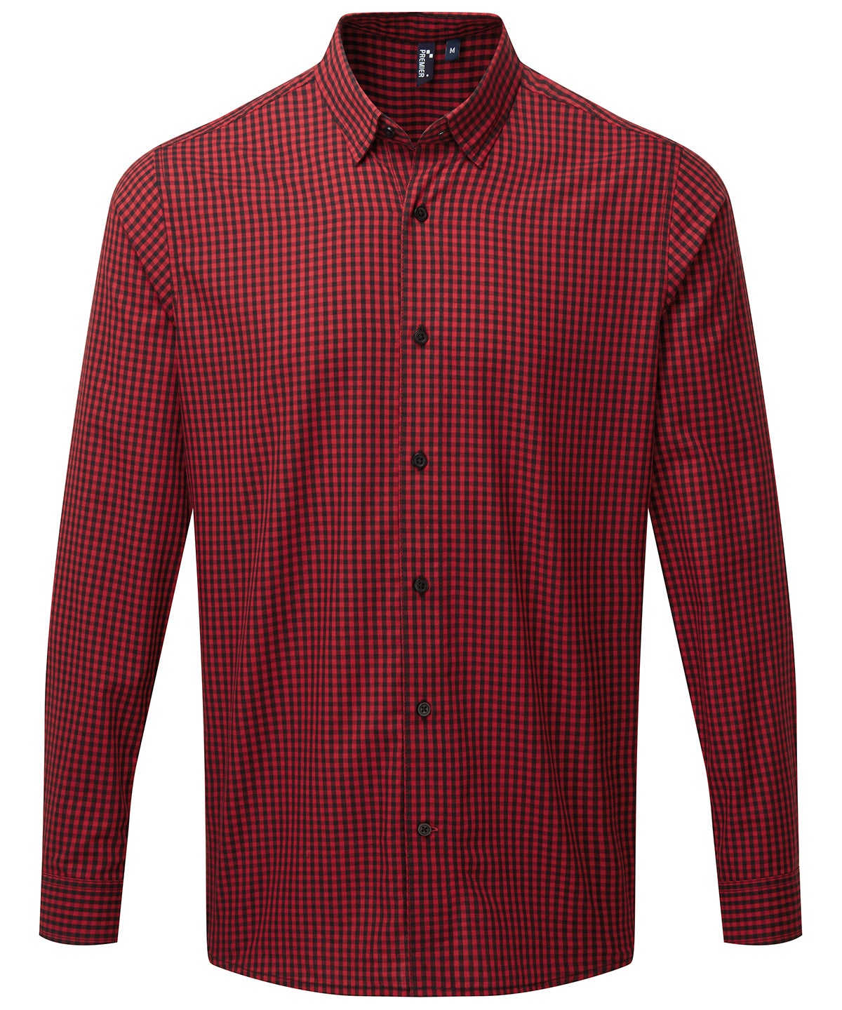 Shirts - Långärmad rutskjorta i modern maxton-stil Black Red