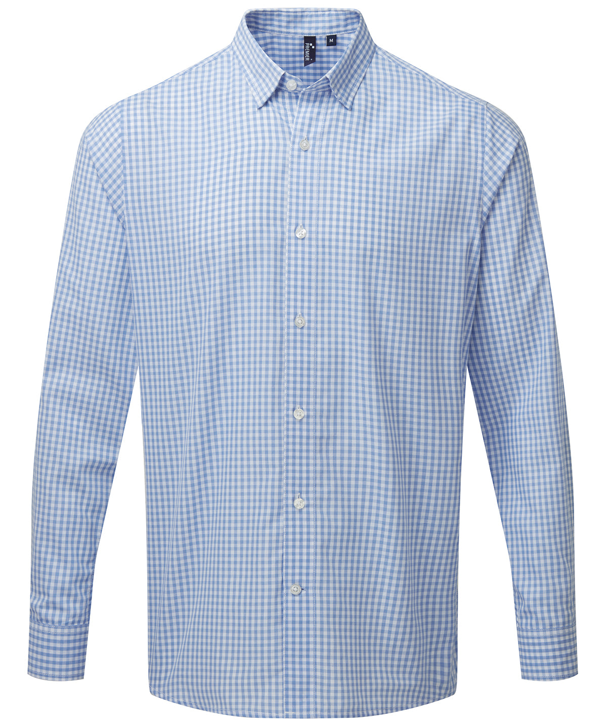 Shirts - Långärmad rutskjorta i modern maxton-stil Light Blue White