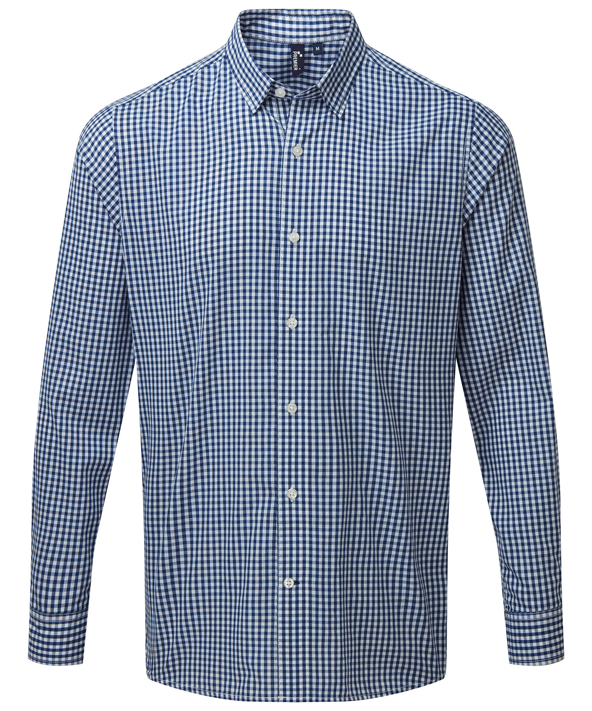 Shirts - Långärmad rutskjorta i modern maxton-stil Navy White