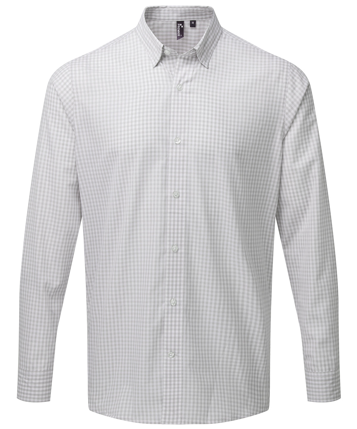 Shirts - Långärmad rutskjorta i modern maxton-stil Silver White