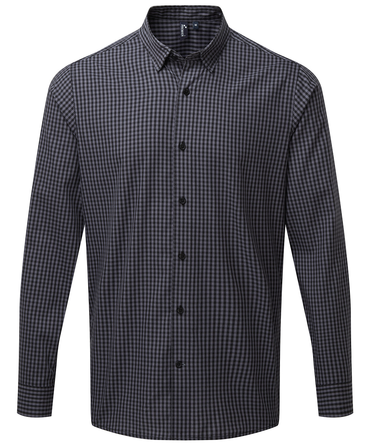 Shirts - Långärmad rutskjorta i modern maxton-stil Steel Black