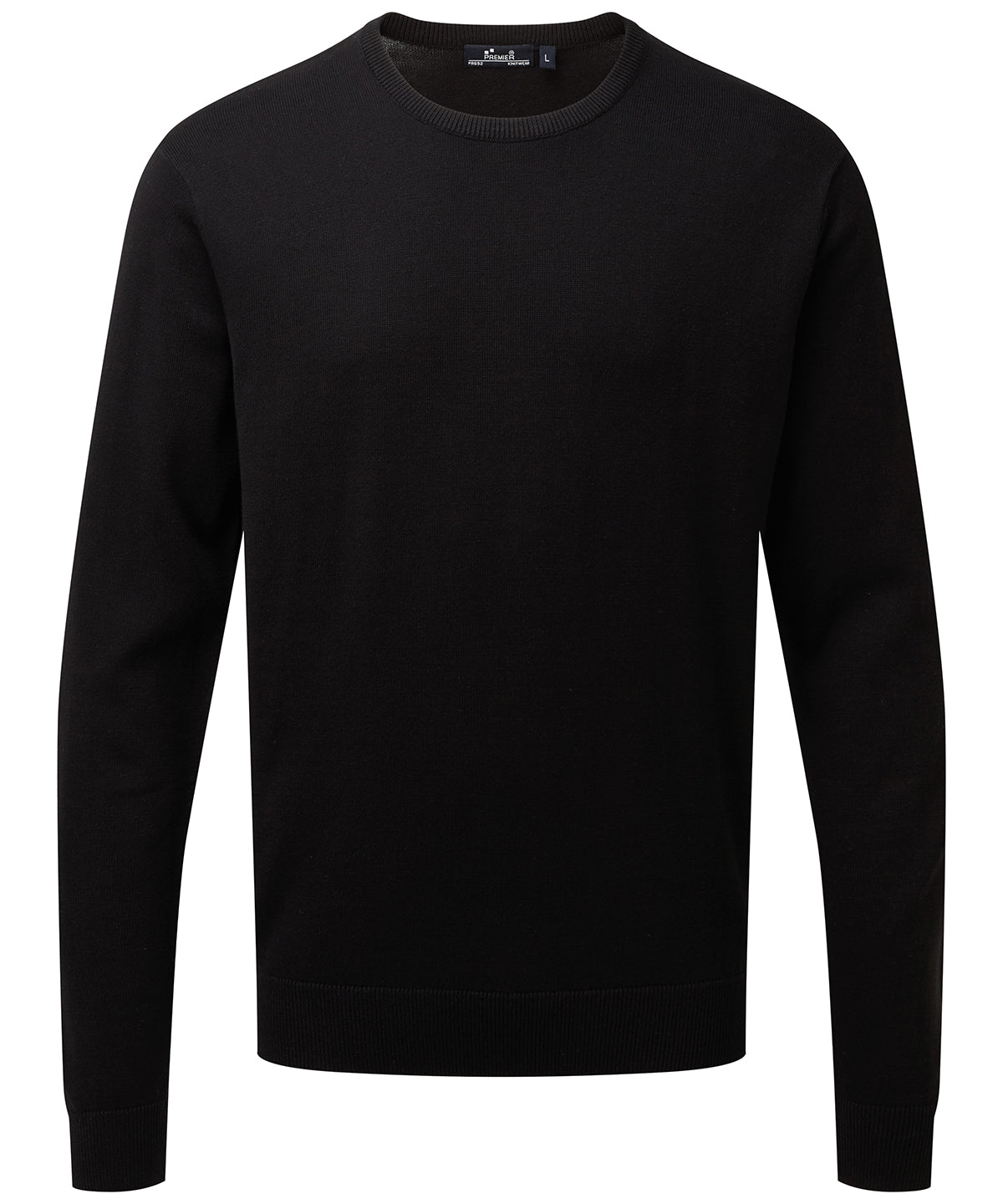 Knitted Jumpers - Stilig Stickad Tröja i Bomullsblandning Black