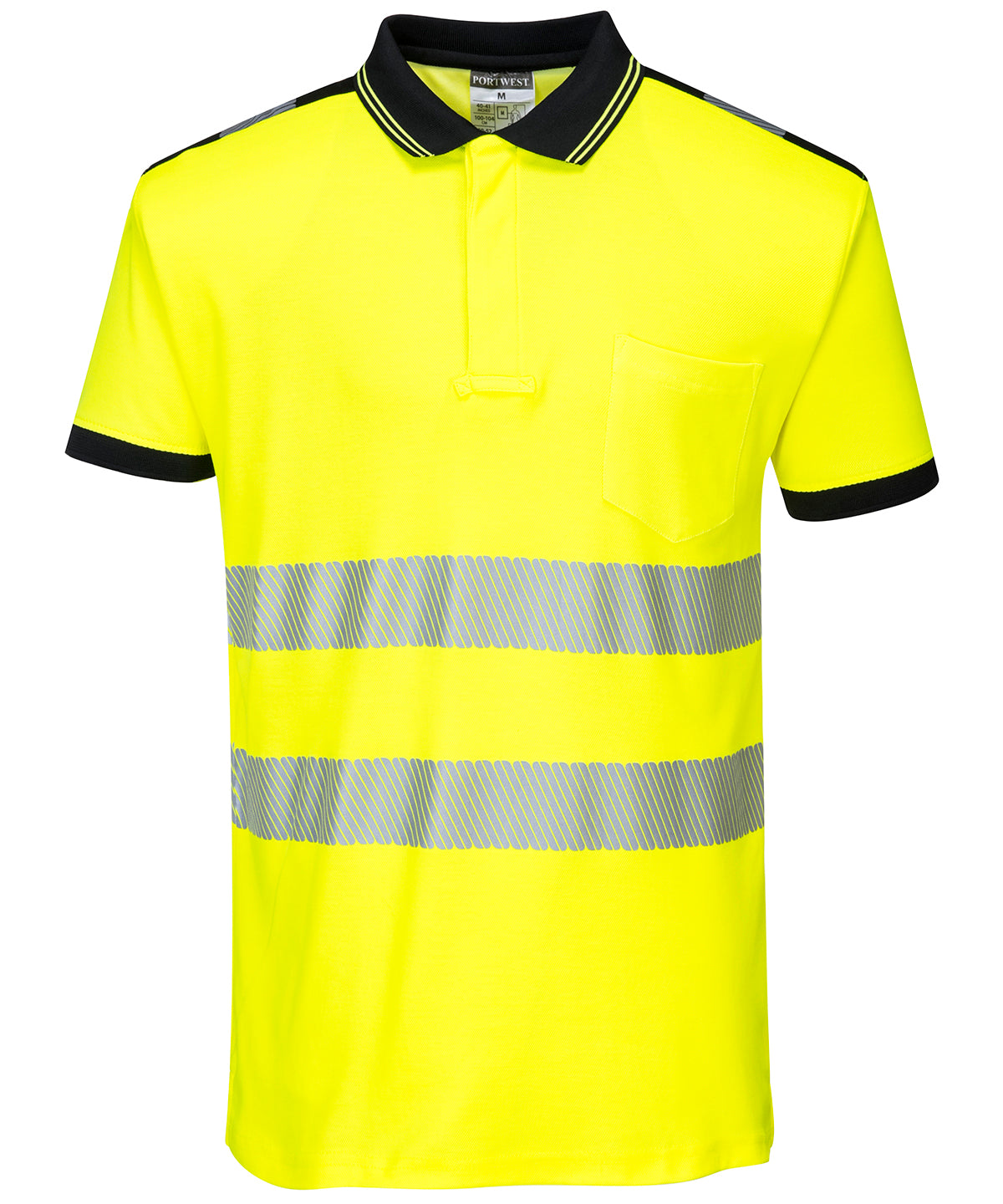 Polos - Hi-vis Pikétröja för Herrar Yellow Black