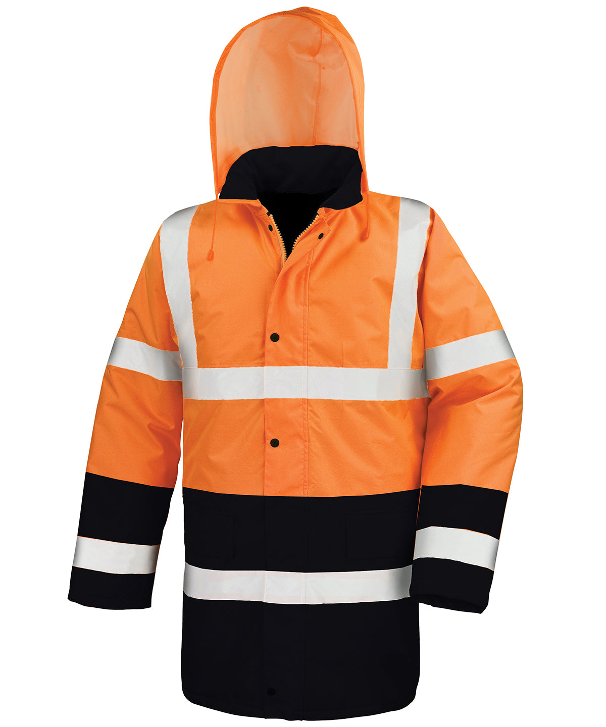 Jackets - Tvåfärgad Säkerhetsjacka för Motorväg Fluorescent Orange Black