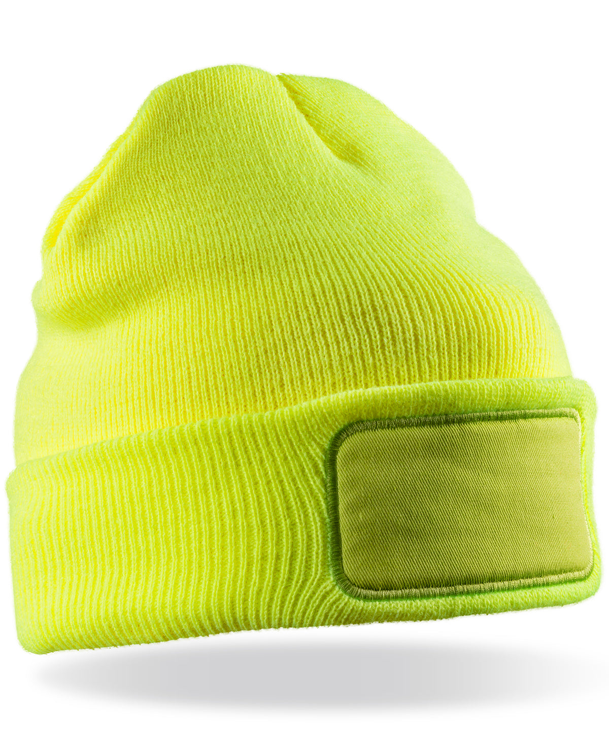 Beanies - Dubbelstickad Thinsulate Printa Beanie Fluorescent Yellow One size