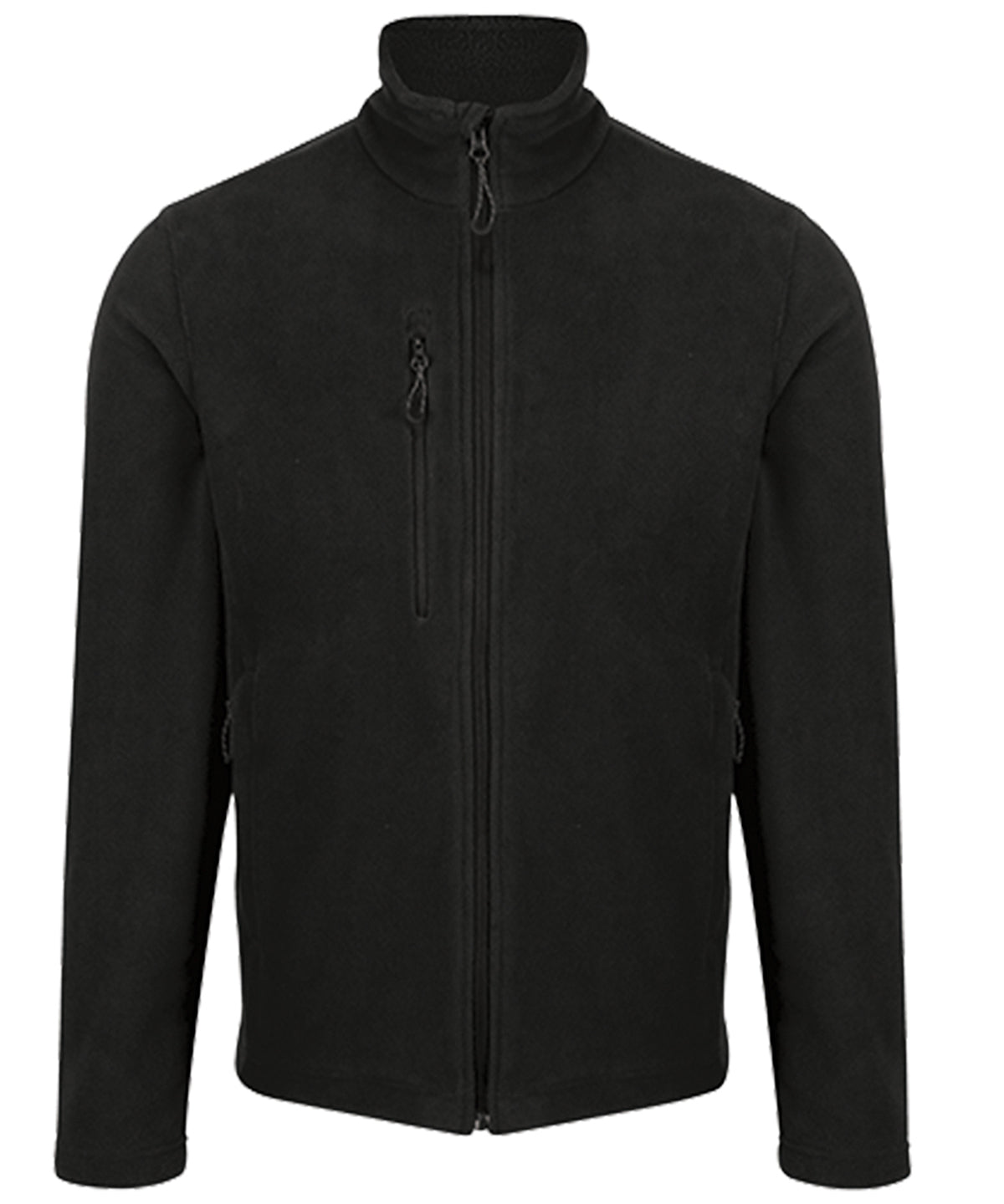 Fleece - Helt Ärligt Återvunnen Fullzip Fleecetröja Black